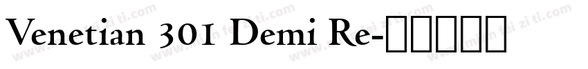 Venetian 301 Demi Re字体转换